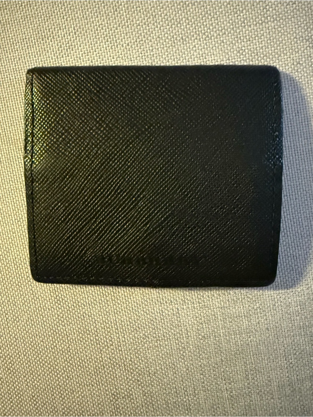 BURBERRY SAFFIANO LEATHER NOVACHECK LINED CARD HOLDER coin purse w snap closure - Picture 3 of 12